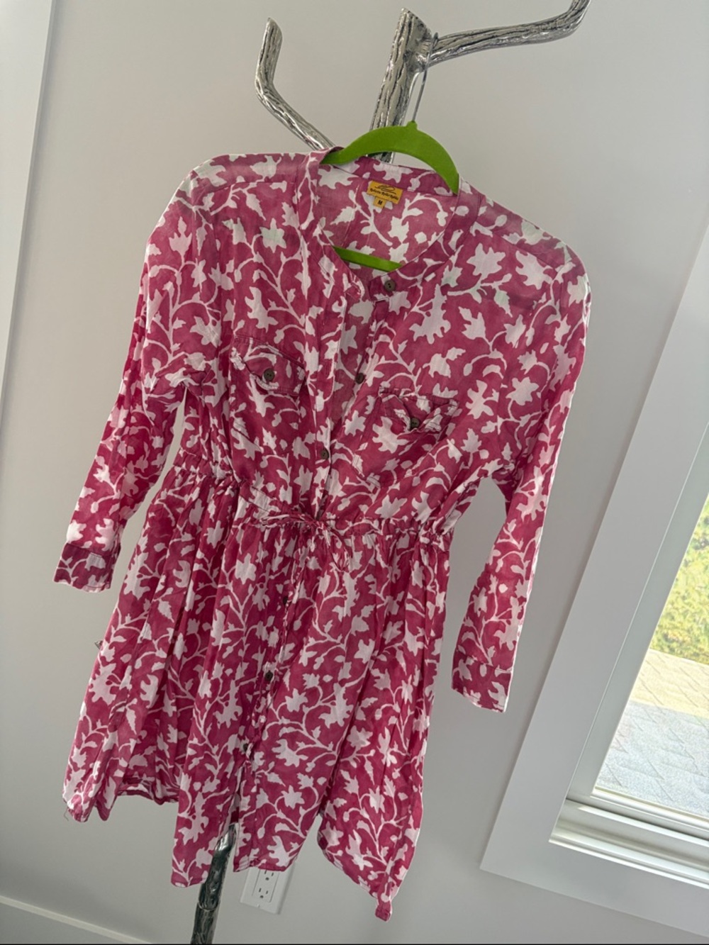 Roberts Pink Floral Print feather light cotton Dress